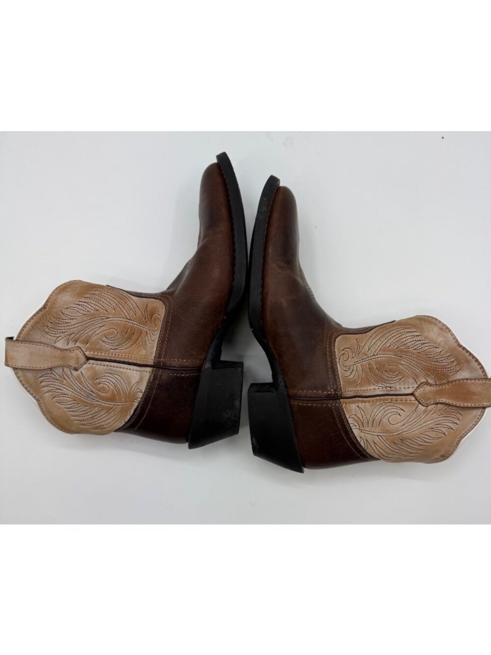 Laredo Tori Western Cowboy Boots Size 8.5 With Embroidered Design Pull-On Tabs D - Picture 12 of 14
